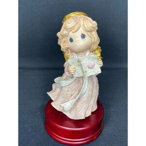 Precious Moments "Hark the Herald Angels Sing" Musical Figurine by Enesco 1990s